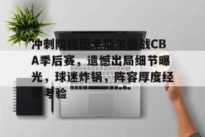 满冠登录入口 -关于冲刺阶段纽卡斯尔备战CBA季后赛，遗憾出局细节曝光，球迷炸锅，阵容厚度经受考验的信息